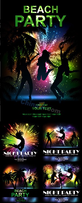 欢乐PARTY矢量背景素材